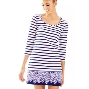 Lilly Pulitzer Beacon Dress Serene Stripe NWT S
